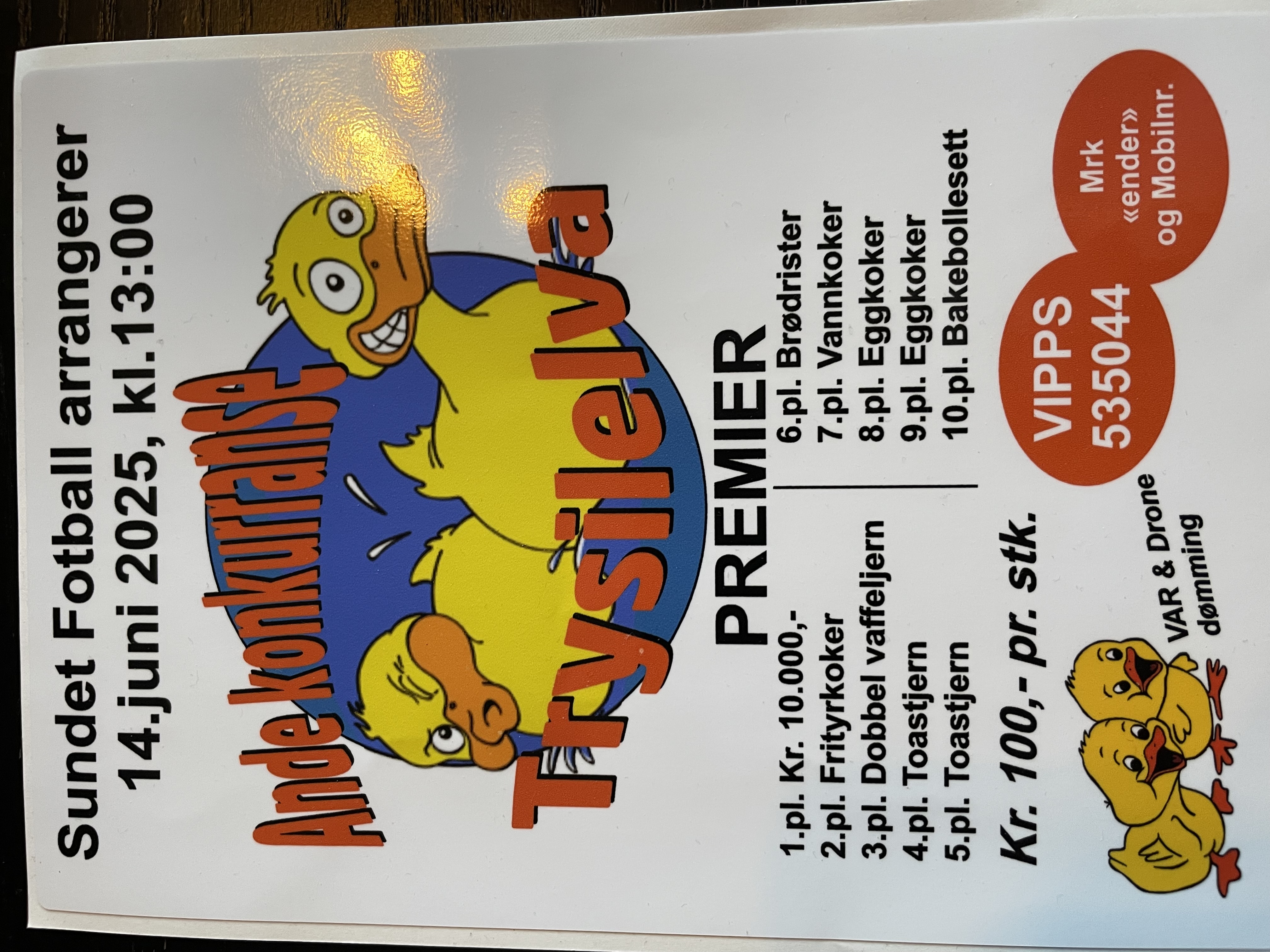 Andeløp for andre gang